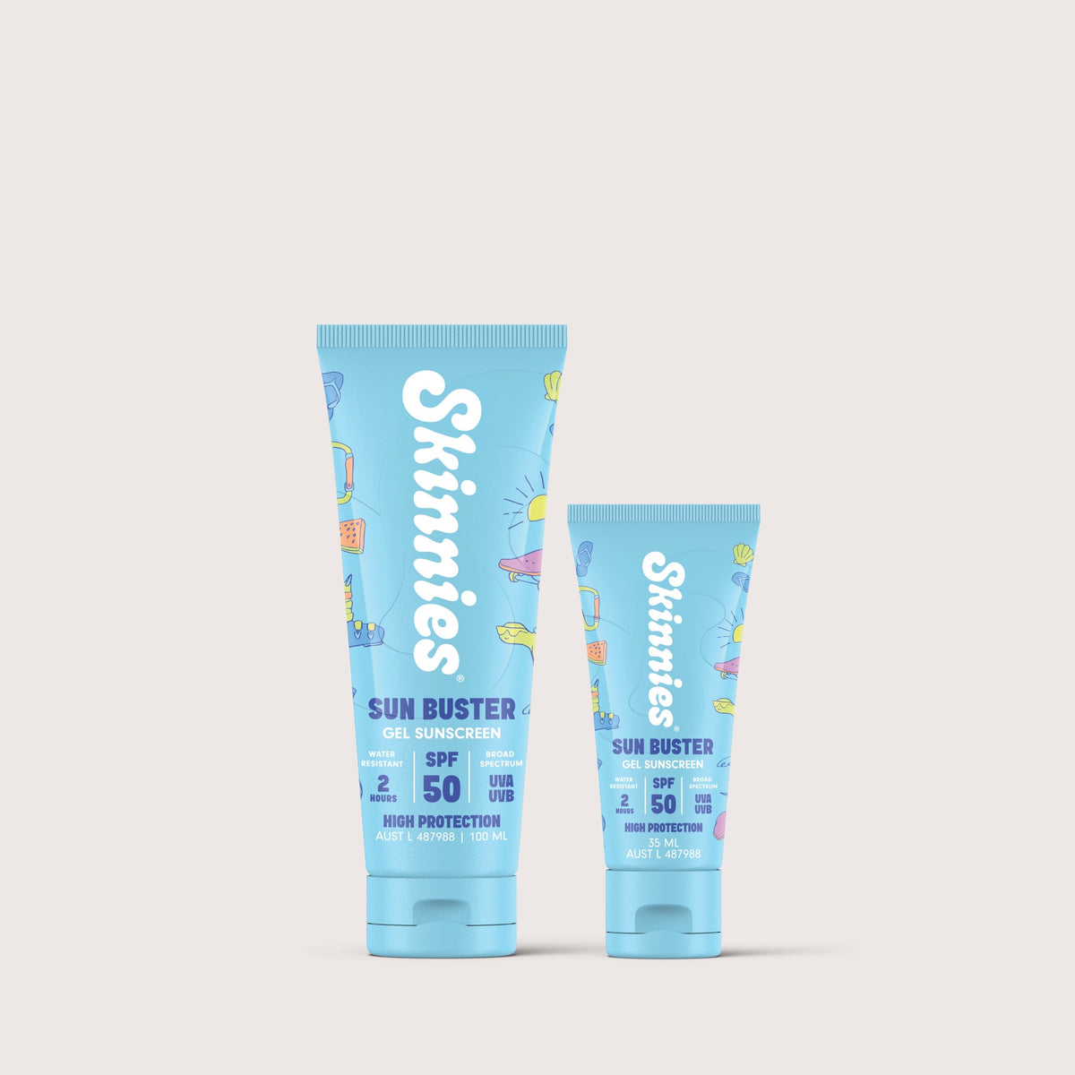 Skinnies SUN BUSTER size lineup