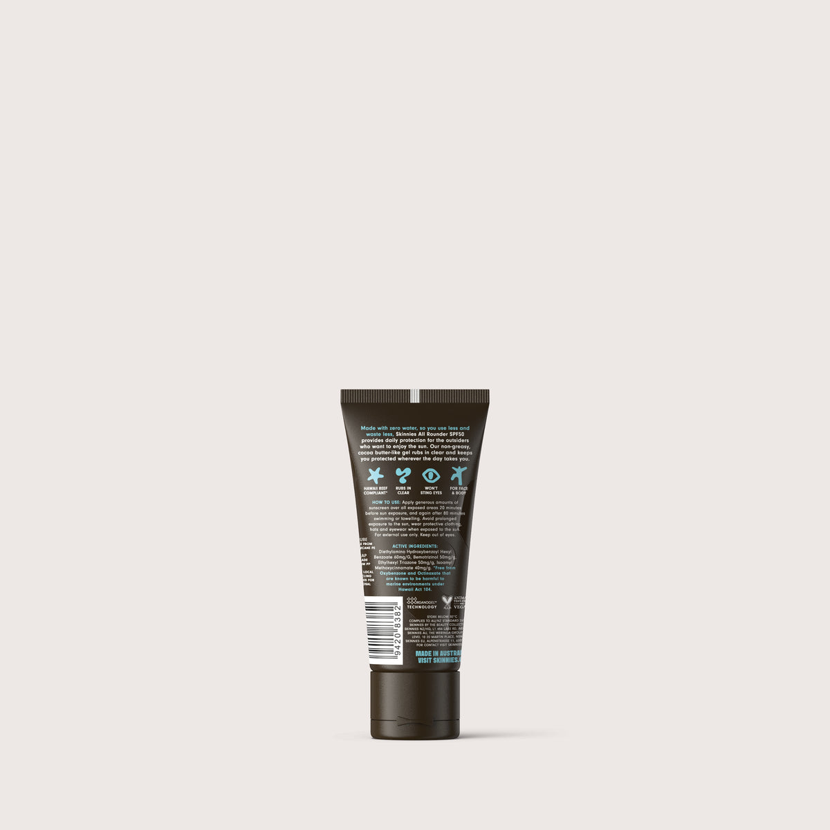 Skinnies All Rounder SPF50 35ml - back of pack