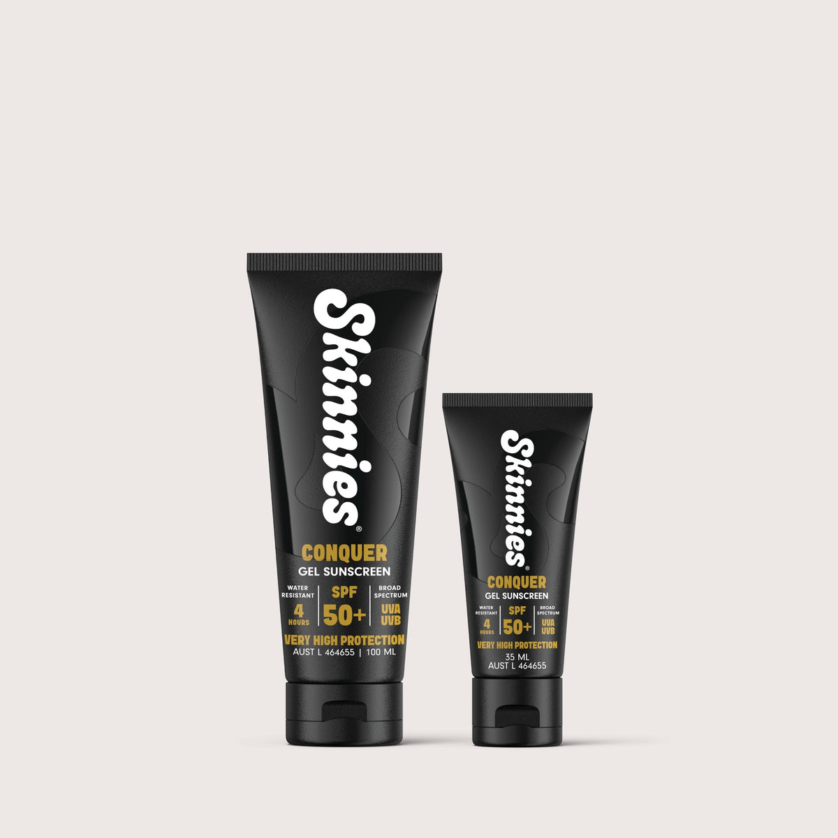 Skinnies CONQUER SPF50+ size lineup